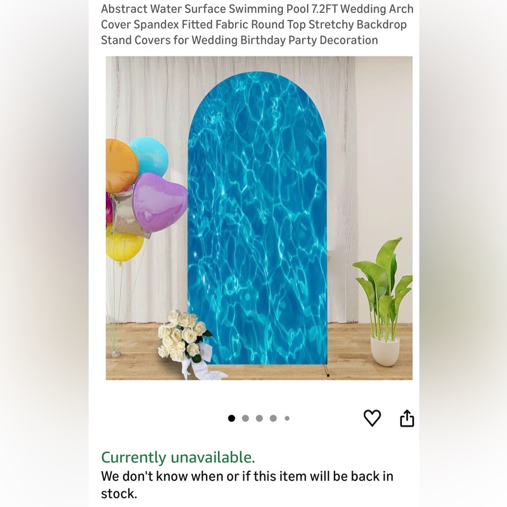 Abstract Water Surface Arch Cover 7.2ft